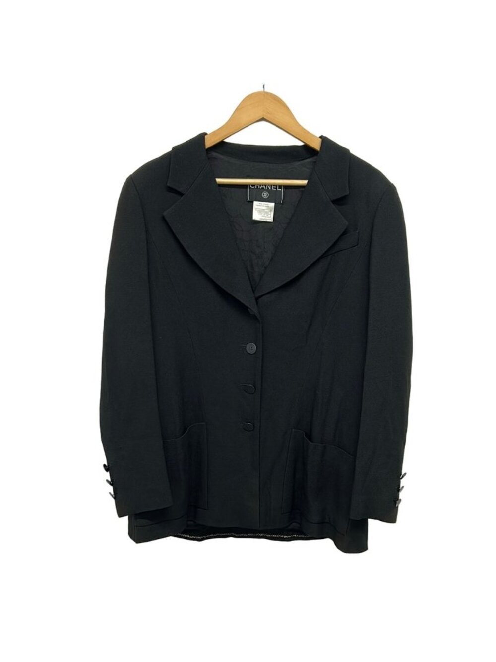 Chanel Jacket 46 XL Black